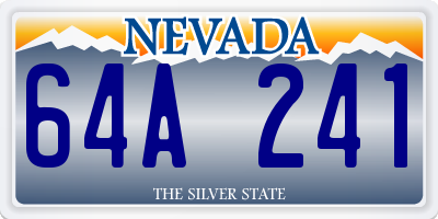 NV license plate 64A241