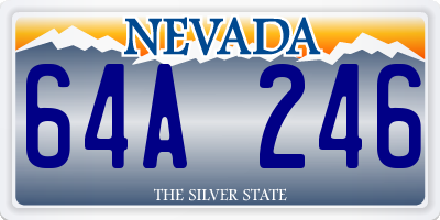 NV license plate 64A246