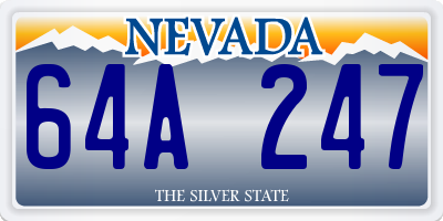 NV license plate 64A247