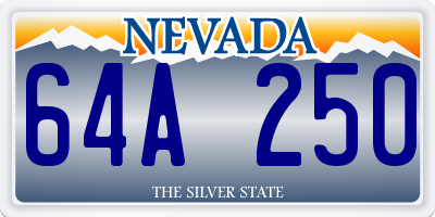 NV license plate 64A250