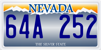 NV license plate 64A252