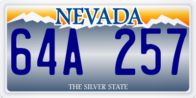 NV license plate 64A257