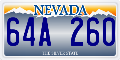 NV license plate 64A260