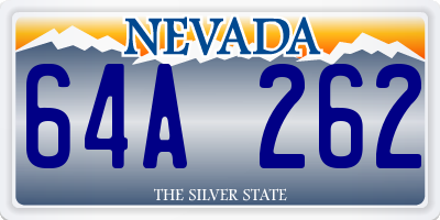 NV license plate 64A262