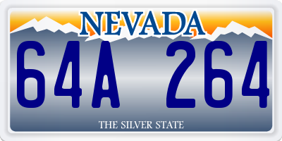NV license plate 64A264