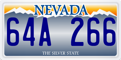 NV license plate 64A266