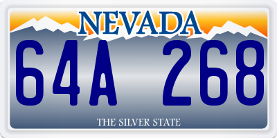 NV license plate 64A268