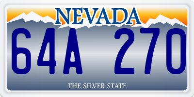 NV license plate 64A270