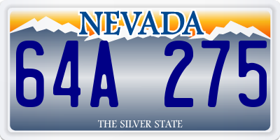 NV license plate 64A275