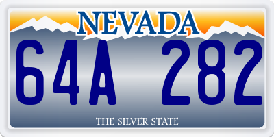 NV license plate 64A282