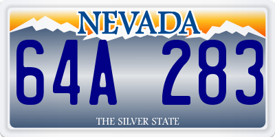 NV license plate 64A283