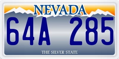 NV license plate 64A285