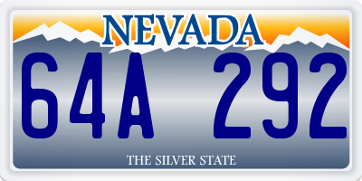 NV license plate 64A292