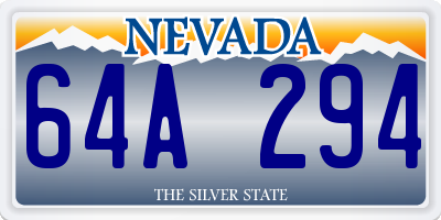NV license plate 64A294
