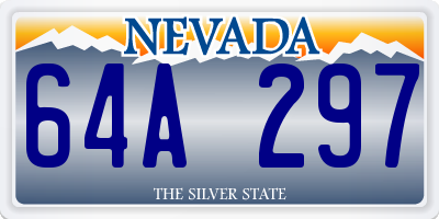 NV license plate 64A297