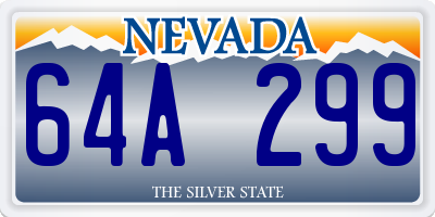 NV license plate 64A299