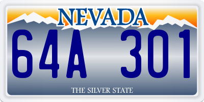 NV license plate 64A301