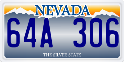 NV license plate 64A306