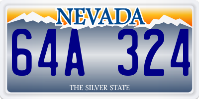 NV license plate 64A324