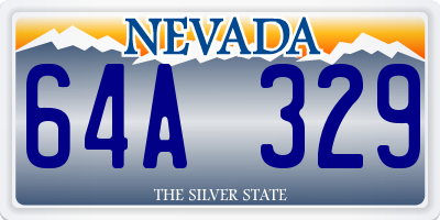 NV license plate 64A329