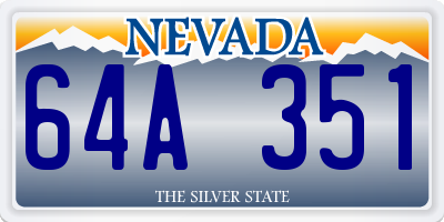 NV license plate 64A351