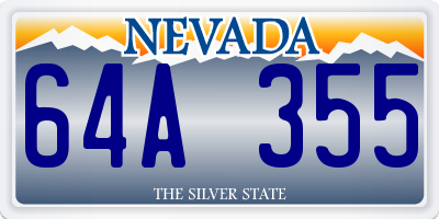 NV license plate 64A355