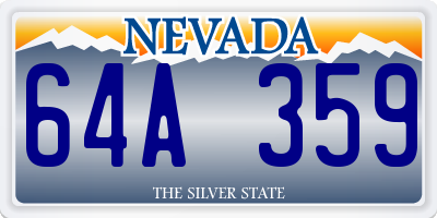 NV license plate 64A359