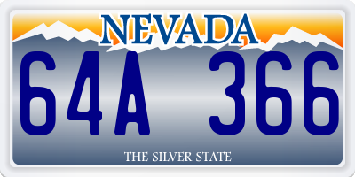 NV license plate 64A366