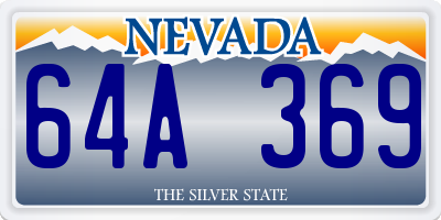 NV license plate 64A369