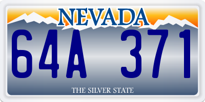 NV license plate 64A371