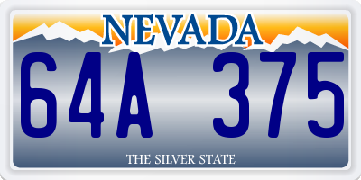 NV license plate 64A375