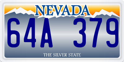NV license plate 64A379