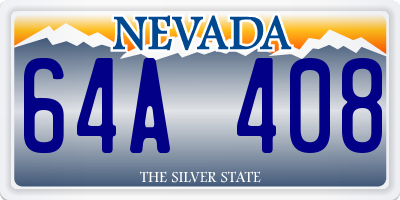 NV license plate 64A408