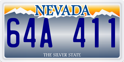 NV license plate 64A411