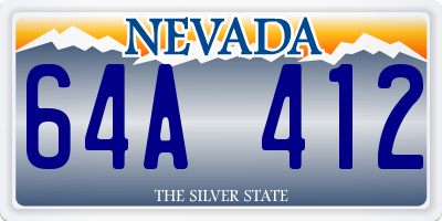 NV license plate 64A412