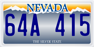 NV license plate 64A415