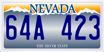 NV license plate 64A423