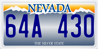 NV license plate 64A430
