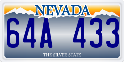 NV license plate 64A433