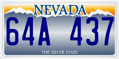 NV license plate 64A437