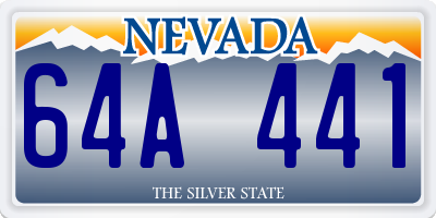 NV license plate 64A441