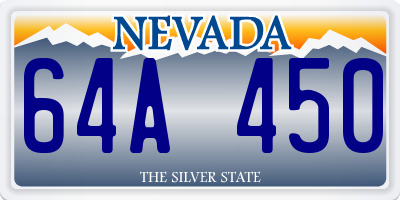 NV license plate 64A450