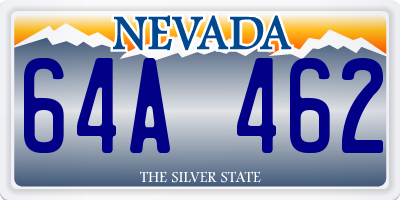NV license plate 64A462