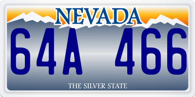 NV license plate 64A466