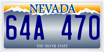 NV license plate 64A470
