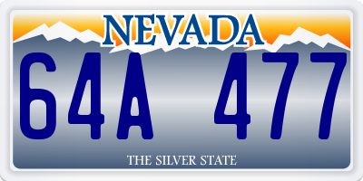 NV license plate 64A477