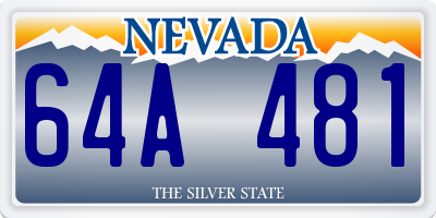 NV license plate 64A481