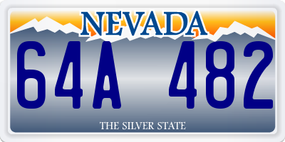 NV license plate 64A482