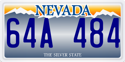 NV license plate 64A484