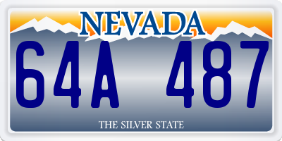 NV license plate 64A487
